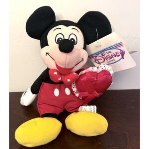 NEW Vintage Mini Bean Bag Plush The Disney Store Valentines Mickey